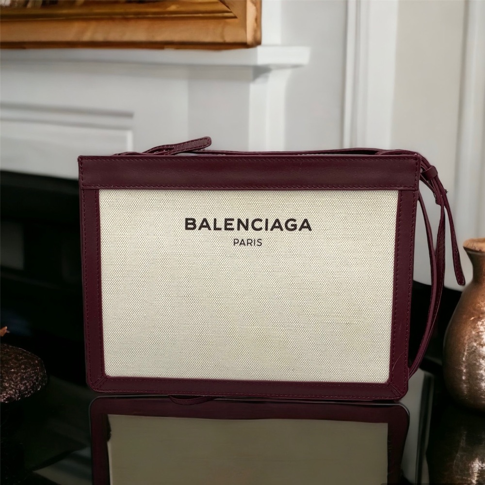 BALENCIAGA Cotton Canvas Pochette Crossbody